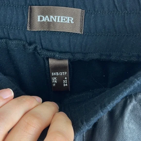 Danier Leather-Front, Knit-Back Drawstring Pants - Picture 5 of 8